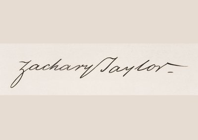 Signature of Zachary Taylor by American School